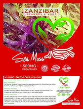Load image into Gallery viewer, Zanzibar Seamoss Pack (90ct) (1Month Supply)